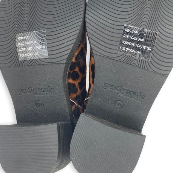 Gentle Souls By Kenneth Cole Best Simple Leopard Fur Ankle Bootie 65 MM, 5.5 - Picture 7 of 12